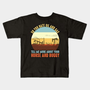 Oil Rig Oil Field Worker Kids T-Shirt